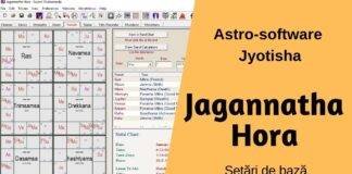 Demonstrație software Jyotisha: Jagannatha Hora (setările de bază)