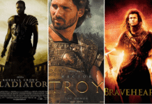 O triadă a focului : Gladiatorul, Troia și Inimă Neînfricată